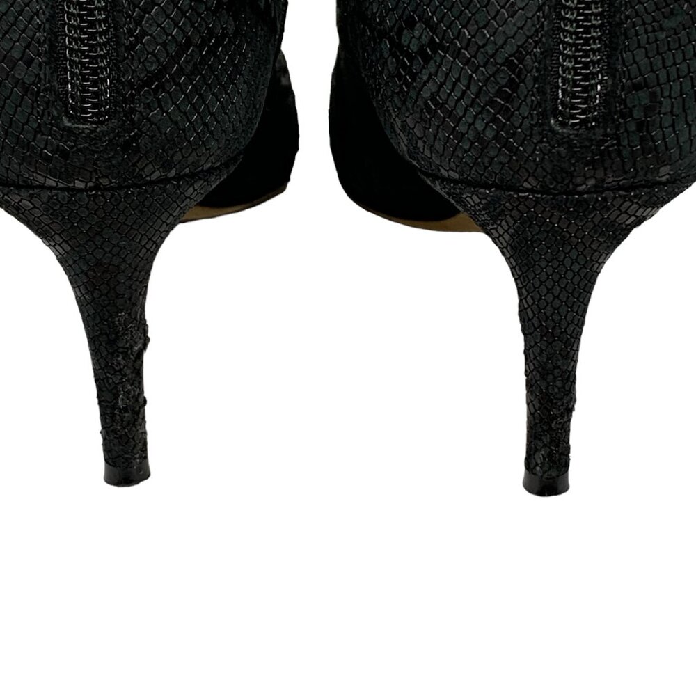 JIMMY CHOO Duke Snakeskin Rear Zip Booties Size - Picture 9 of 11